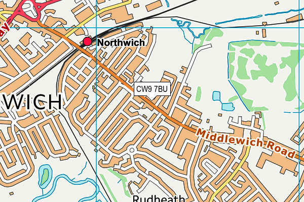 CW9 7BU map - OS VectorMap District (Ordnance Survey)