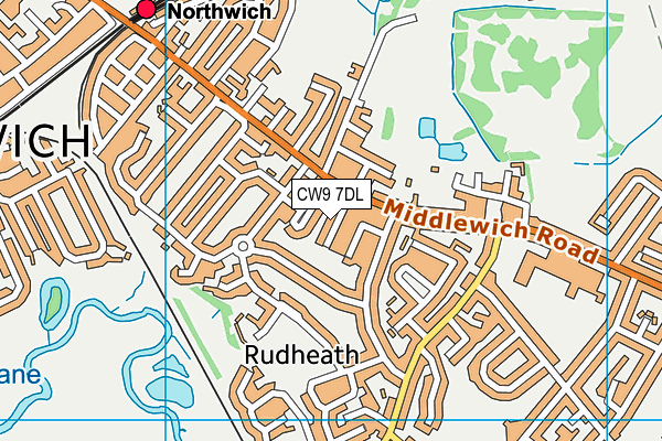 CW9 7DL map - OS VectorMap District (Ordnance Survey)