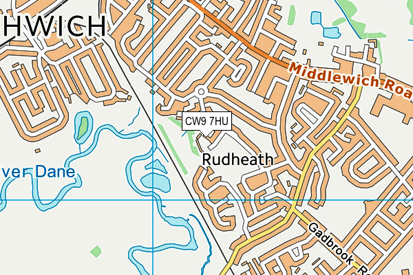 CW9 7HU map - OS VectorMap District (Ordnance Survey)