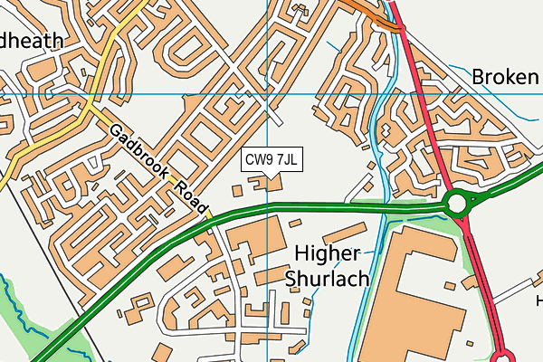 Rudheath Primary Academy and Nursery map (CW9 7JL) - OS VectorMap District (Ordnance Survey)