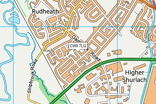 CW9 7LQ map - OS VectorMap District (Ordnance Survey)