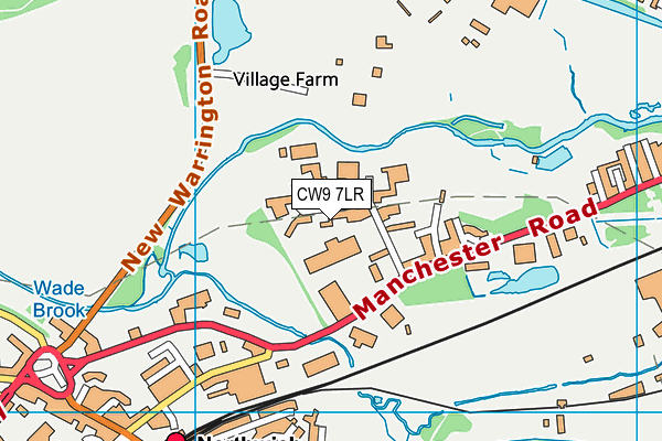 CW9 7LR map - OS VectorMap District (Ordnance Survey)