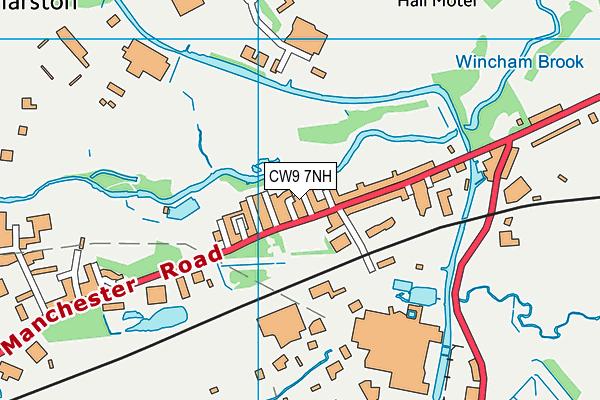 CW9 7NH map - OS VectorMap District (Ordnance Survey)