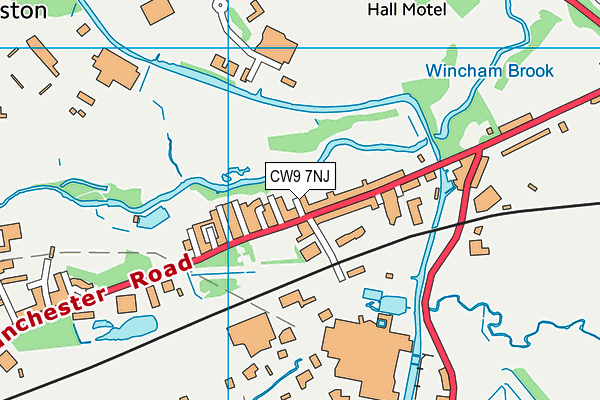 CW9 7NJ map - OS VectorMap District (Ordnance Survey)