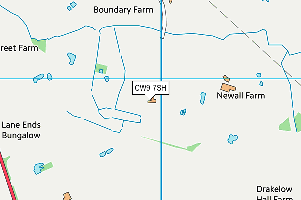 CW9 7SH map - OS VectorMap District (Ordnance Survey)