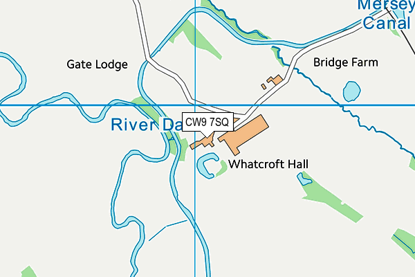 CW9 7SQ map - OS VectorMap District (Ordnance Survey)