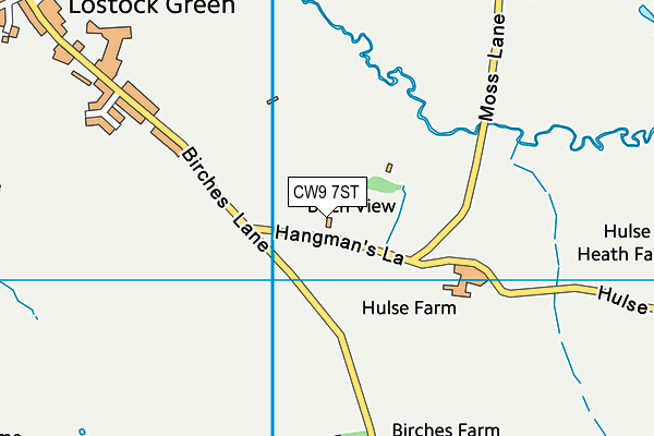 CW9 7ST map - OS VectorMap District (Ordnance Survey)