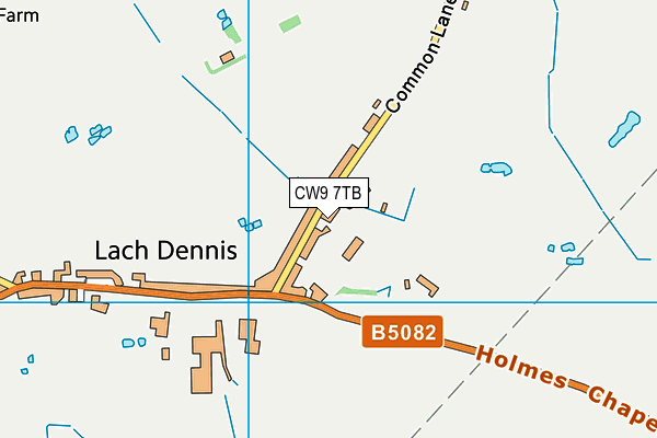 CW9 7TB map - OS VectorMap District (Ordnance Survey)