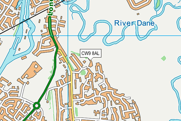 CW9 8AL map - OS VectorMap District (Ordnance Survey)