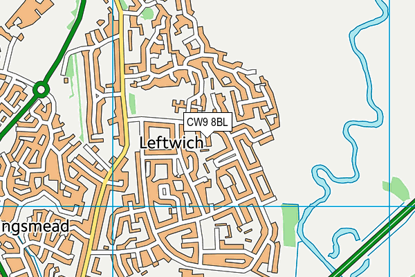 CW9 8BL map - OS VectorMap District (Ordnance Survey)