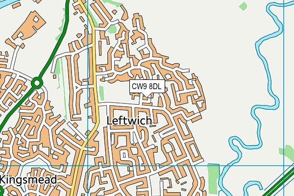 CW9 8DL map - OS VectorMap District (Ordnance Survey)