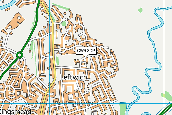 CW9 8DP map - OS VectorMap District (Ordnance Survey)