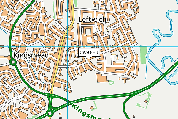 CW9 8EU map - OS VectorMap District (Ordnance Survey)