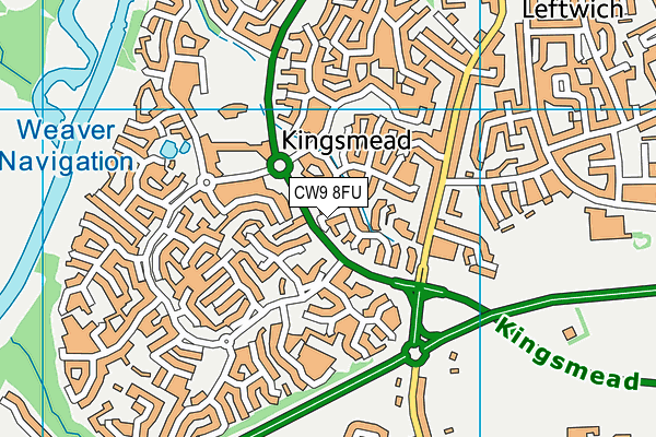 CW9 8FU map - OS VectorMap District (Ordnance Survey)