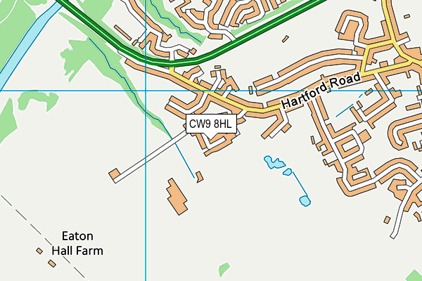 CW9 8HL map - OS VectorMap District (Ordnance Survey)