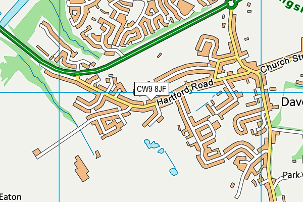 Davenham Cricket Club map (CW9 8JF) - OS VectorMap District (Ordnance Survey)
