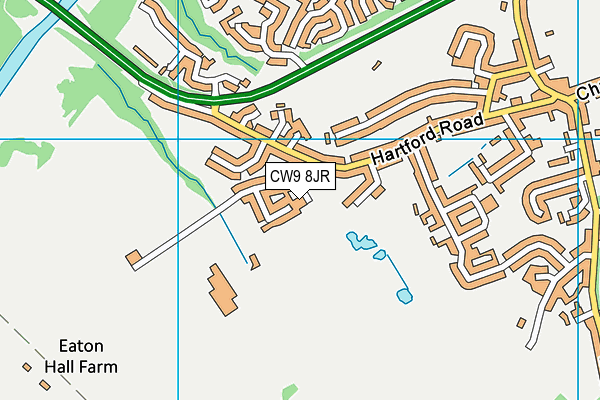 CW9 8JR map - OS VectorMap District (Ordnance Survey)