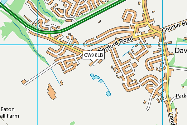 CW9 8LB map - OS VectorMap District (Ordnance Survey)