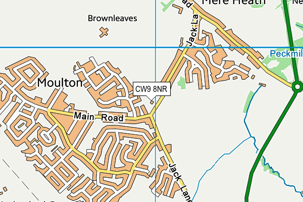 CW9 8NR map - OS VectorMap District (Ordnance Survey)