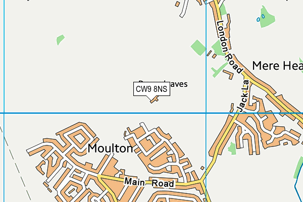 CW9 8NS map - OS VectorMap District (Ordnance Survey)