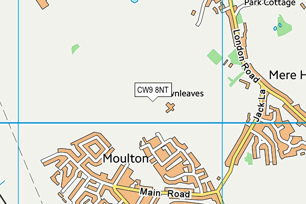 CW9 8NT map - OS VectorMap District (Ordnance Survey)