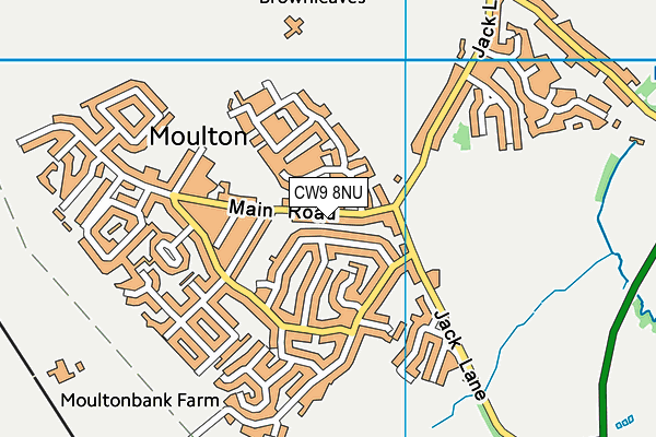 CW9 8NU map - OS VectorMap District (Ordnance Survey)