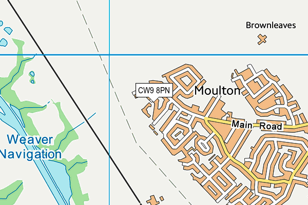 CW9 8PN map - OS VectorMap District (Ordnance Survey)
