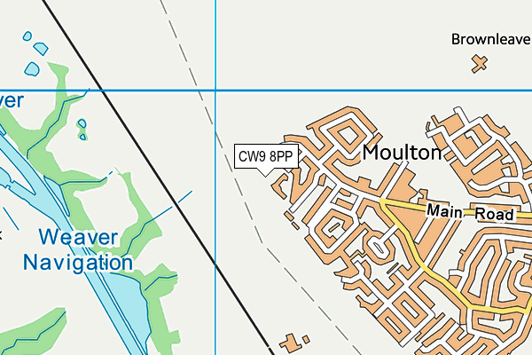 CW9 8PP map - OS VectorMap District (Ordnance Survey)