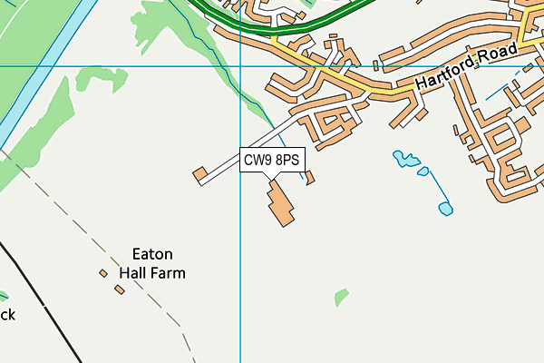 CW9 8PS map - OS VectorMap District (Ordnance Survey)