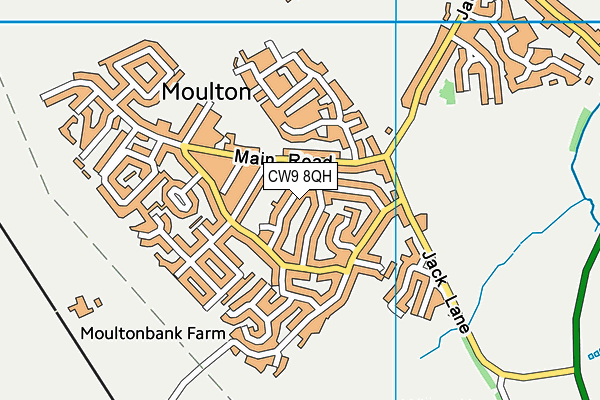 CW9 8QH map - OS VectorMap District (Ordnance Survey)