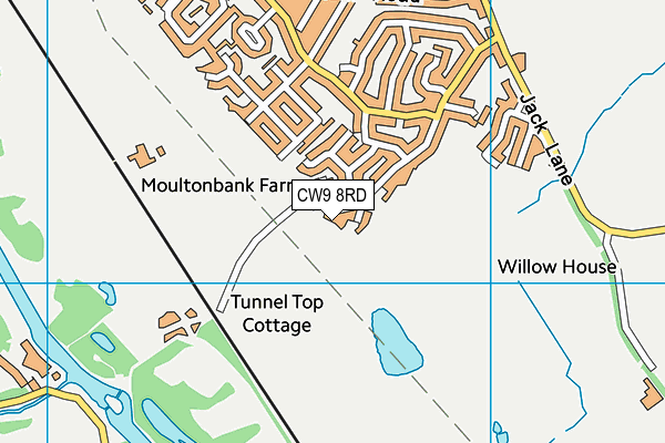 CW9 8RD map - OS VectorMap District (Ordnance Survey)