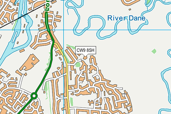 CW9 8SH map - OS VectorMap District (Ordnance Survey)