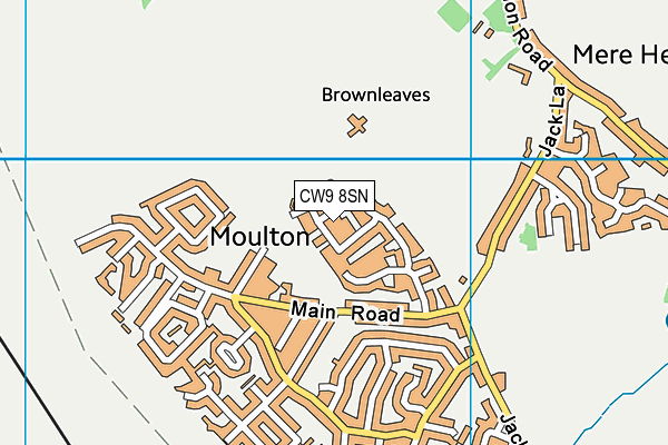 CW9 8SN map - OS VectorMap District (Ordnance Survey)