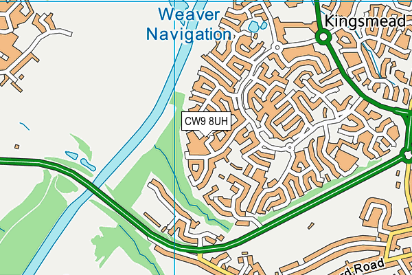 CW9 8UH map - OS VectorMap District (Ordnance Survey)