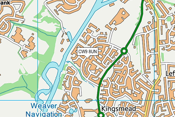 CW9 8UN map - OS VectorMap District (Ordnance Survey)