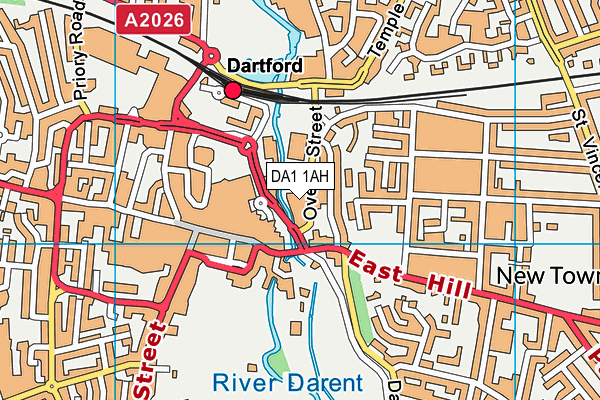 DA1 1AH map - OS VectorMap District (Ordnance Survey)