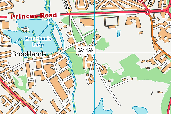 DA1 1AN map - OS VectorMap District (Ordnance Survey)