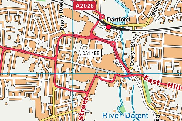 DA1 1BE map - OS VectorMap District (Ordnance Survey)