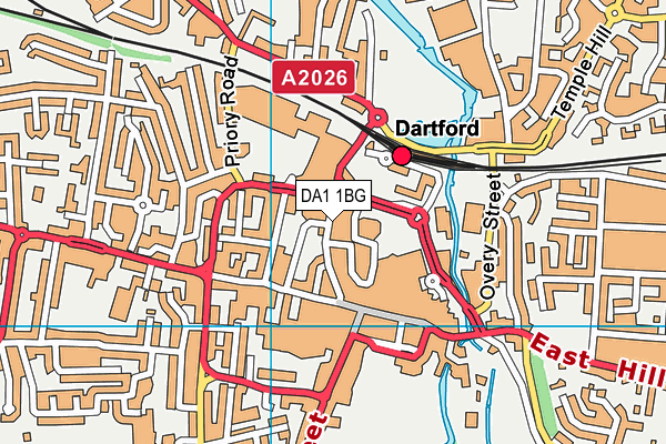 DA1 1BG map - OS VectorMap District (Ordnance Survey)
