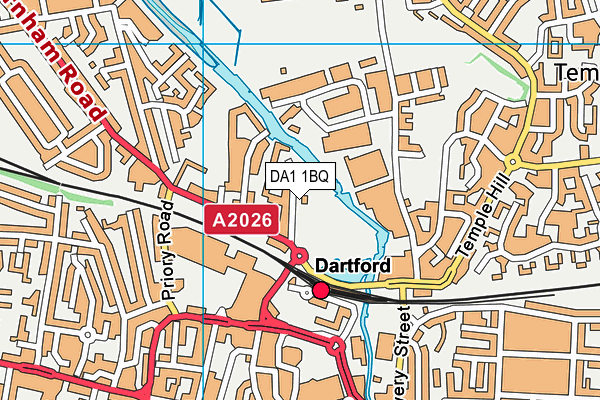 DA1 1BQ map - OS VectorMap District (Ordnance Survey)