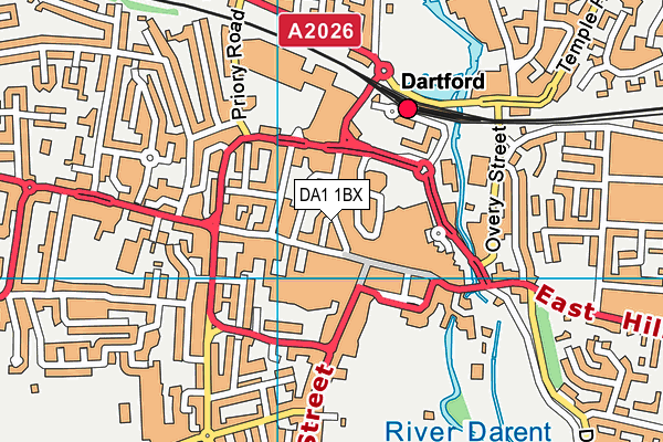 DA1 1BX map - OS VectorMap District (Ordnance Survey)