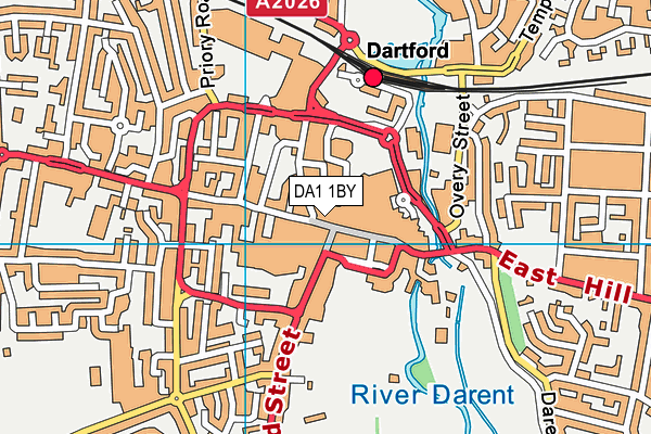 DA1 1BY map - OS VectorMap District (Ordnance Survey)