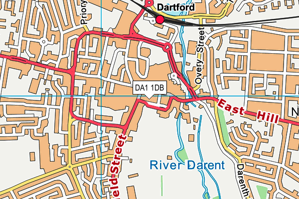 DA1 1DB map - OS VectorMap District (Ordnance Survey)