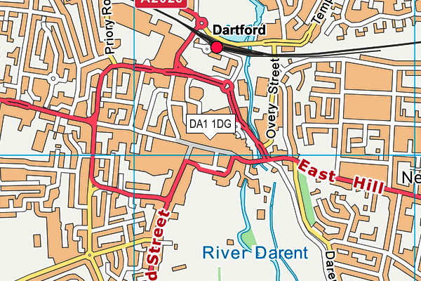 DA1 1DG map - OS VectorMap District (Ordnance Survey)