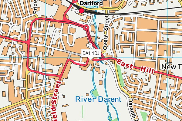DA1 1DJ map - OS VectorMap District (Ordnance Survey)