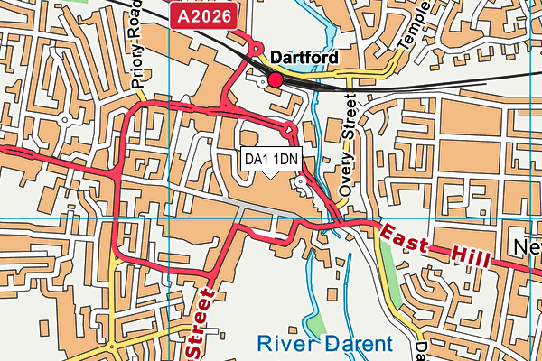DA1 1DN map - OS VectorMap District (Ordnance Survey)