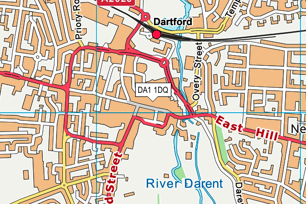 DA1 1DQ map - OS VectorMap District (Ordnance Survey)