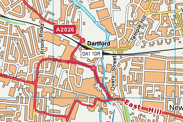 DA1 1DR map - OS VectorMap District (Ordnance Survey)