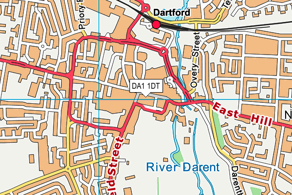 DA1 1DT map - OS VectorMap District (Ordnance Survey)