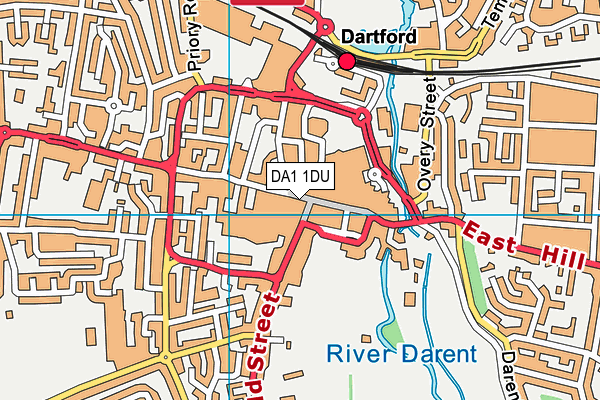 DA1 1DU map - OS VectorMap District (Ordnance Survey)